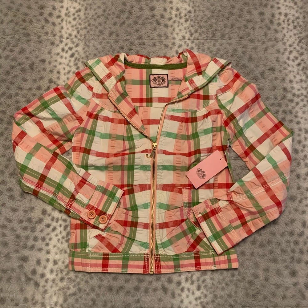 ‼️SOLD‼️New Juicy Couture plaid spring coat.